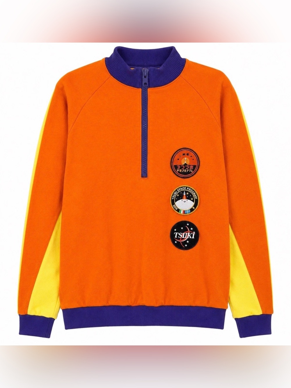 Tsuki Market Space Program Sweatshirt Mens Small Astronaut Patch Colorblock